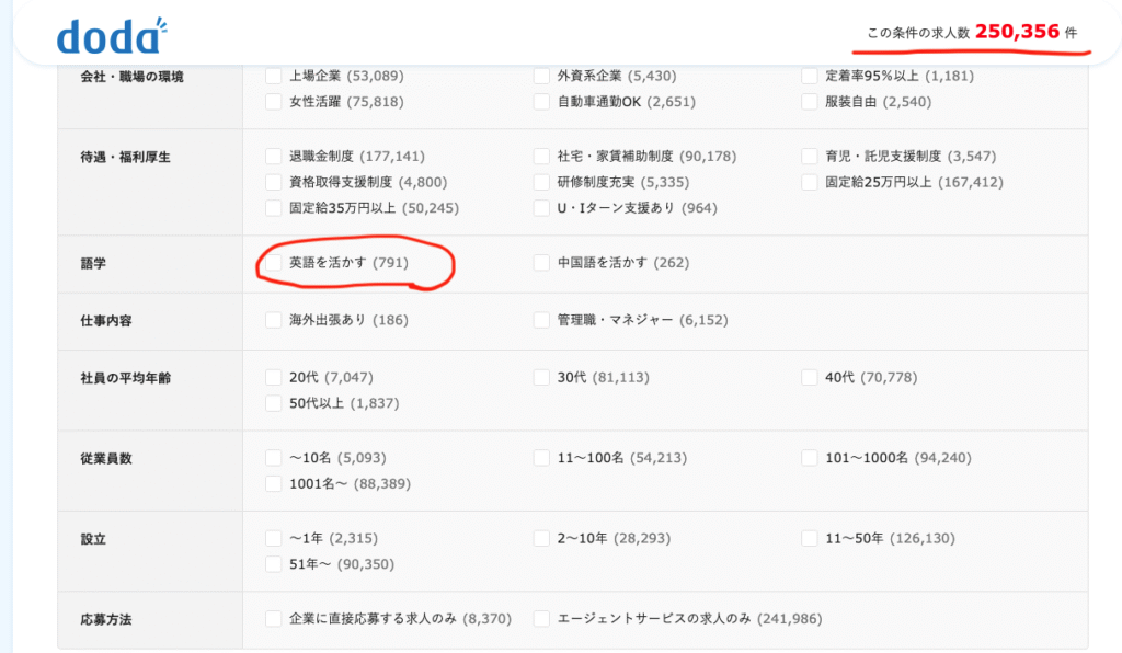 求人数のスクショ